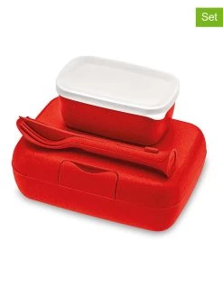 Koziol 3-delige Lunchset "Candy Ready" Rood
