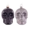 Kerstboomversiering "Skull" Zwart/zilverkleurig - 2 Stuks -Home Uitgebreid Winkel krebs glas lauscha kerstboomversiering skull zwart zilverkleurig 2 stuks