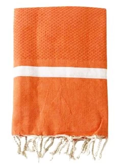 Fouta "Traditionelle - Melissa" Oranje - (L)200 X (B)200 Cm