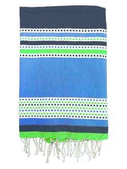 Fouta "Traditionnelle - Banado" Blauw - (L)200 X (B)100 Cm