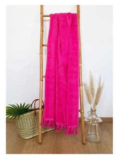 Hamamdoek "Hammam XL" Roze - (L)180 X (B)150 Cm