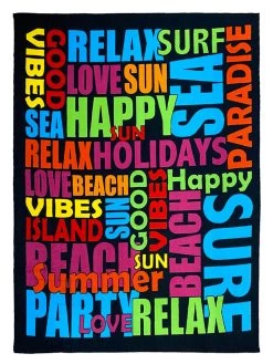 Microvezel Strandlaken "Ozarch - Walton" Meerkleurig - (L)170 X (B)140 Cm