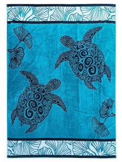 Strandlaken "Bora Bora - Mallorca" Lichtblauw - (L)180 X (B)140 Cm