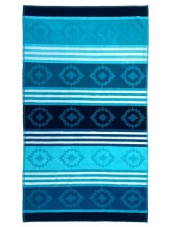 Strandlaken "Coloradas - Razao" Blauw/lichtblauw - (L)170 X (B)90 Cm