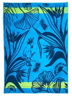 Strandlaken "Copacabana - Papiga" Blauw - (L)180 X (B)140 Cm