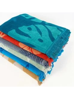 Strandlaken "Deco - Bamboo" Groen - (L)170 X (B)90 Cm -Home Uitgebreid Winkel le comptoir de la plage strandlaken deco bamboo groen l 170 x b 90 cm 2