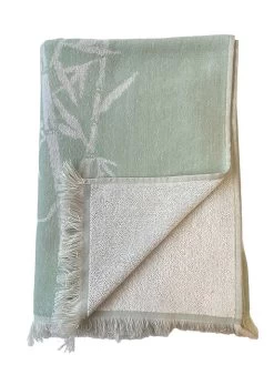 Strandlaken "Deco - Bamboo" Groen - (L)170 X (B)90 Cm -Home Uitgebreid Winkel le comptoir de la plage strandlaken deco bamboo groen l 170 x b 90 cm 3