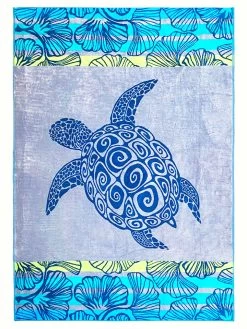 Strandlaken "Mesta - Camada" Lichtblauw/blauw - (L)180 X (B)140 Cm