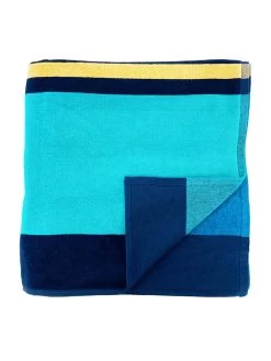 Strandlaken "Olympia - Marindia" Blauw/lichtblauw - (L)180 X (B)140 Cm -Home Uitgebreid Winkel le comptoir de la plage strandlaken olympia marindia blauw lichtblauw l 180 x b 140 cm 2
