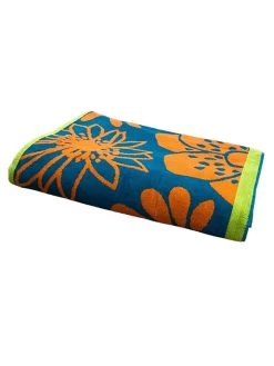 Strandlaken "Vacancia - Samana" Blauw/meerkleurig - (L)180 X (B)140 Cm -Home Uitgebreid Winkel le comptoir de la plage strandlaken vacancia samana blauw meerkleurig l 180 x b 140 cm 2