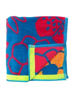 Strandlaken "Vacancia - Samana" Blauw/meerkleurig - (L)180 X (B)140 Cm -Home Uitgebreid Winkel le comptoir de la plage strandlaken vacancia samana blauw meerkleurig l 180 x b 140 cm 3