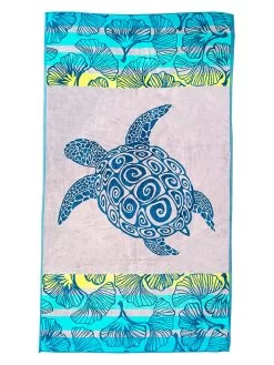 Strandlaken "Wakama - Playamar" Grijs/lichtblauw - (L)175 X (B)100 Cm