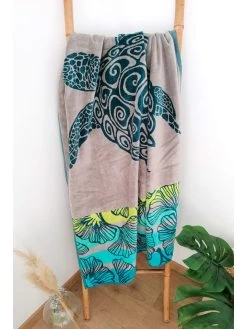 Strandlaken "Wakama - Playamar" Grijs/lichtblauw - (L)175 X (B)100 Cm -Home Uitgebreid Winkel le comptoir de la plage strandlaken wakama playamar grijs lichtblauw l 175 x b 100 cm 3