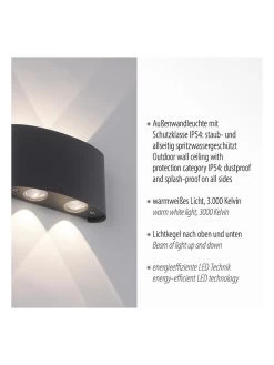 Ledbuitenlamp "Carlo" Antraciet - (B)37 X (H)80 Cm -Home Uitgebreid Winkel leuchtendirekt ledbuitenlamp carlo antraciet b 37 x h 80 cm 2