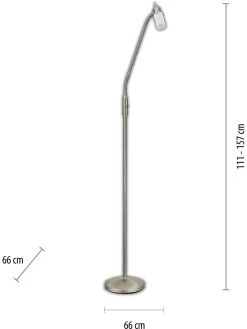Staande Lamp Zilverkleurig - Energieklasse F (A Tot G) - (B)66 X (H)157 Cm 10 Staande Lamp Zilverkleurig - Energieklasse F (A Tot G) - (B)66 X (H)157 Cm -Home Uitgebreid Winkel leuchtendirekt staande lamp zilverkleurig energieklasse f a tot g b 66 x h 157 cm 3