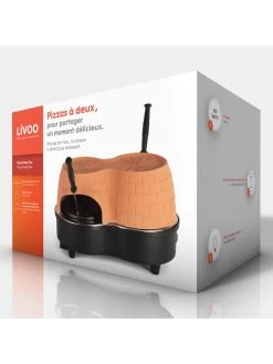 LIVOO 3-delige Pizzaovenset Terracotta/zwart -Home Uitgebreid Winkel livoo 3 delige pizzaovenset terracotta zwart 6