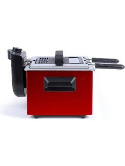 LIVOO Frituurpan Rood - (B)38 X (H)24,5 X (D)35 Cm