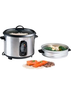 LIVOO Stoompan Zilverkleurig/zwart - 1,8 L