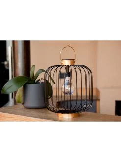 Ledsolarlamp "Coco" Zwart - (H)35 Cm