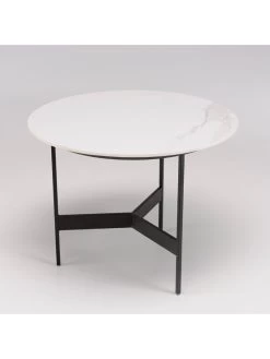 Salontafel Wit/zwart - (H)40 X Ø 50 Cm -Home Uitgebreid Winkel macabane salontafel wit zwart h 40 x o 50 cm 5
