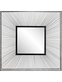 Wandspiegel "Theodore" Zwart - (B)90 X (H)90 Cm -Home Uitgebreid Winkel macabane wandspiegel theodore zwart b 90 x h 90 cm 4