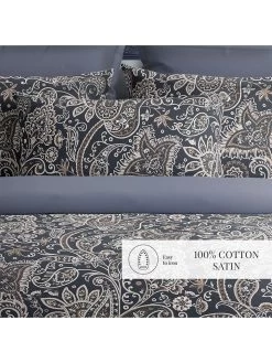 2-delige Set: Satijnen Kussenslopen "Indienne" Grijs/taupe 8 2-delige Set: Satijnen Kussenslopen "Indienne" Grijs/taupe -Home Uitgebreid Winkel maison heritage paris 2 delige set satijnen kussenslopen indienne grijs taupe 1