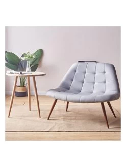 Fauteuil "Slazy" Grijs - (B)105 X (H)83 X (D)83 Cm -Home Uitgebreid Winkel maison montaigne fauteuil slazy grijs b 105 x h 83 x d 83 cm 3