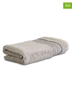 2-delige Set: Badhanddoeken "New Wave" Crème