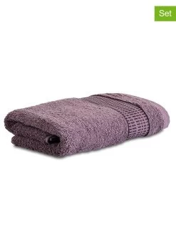 2-delige Set: Badhanddoeken "New Wave" Paars