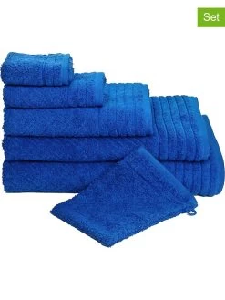 3-delige Set: Handdoeken "Elegance" Blauw