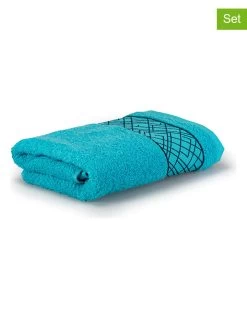 3-delige Set: Handdoeken "Möve For Frottana" Turquoise
