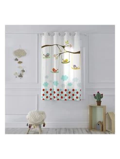 Gordijn "Little Birds" Wit/meerkleurig -Home Uitgebreid Winkel mr fox gordijn little birds wit meerkleurig 1