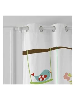 Gordijn "Little Birds" Wit/meerkleurig -Home Uitgebreid Winkel mr fox gordijn little birds wit meerkleurig 2