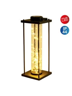 Ledsolarlamp "Fairylight" Zwart/geel - (H)51,5 X Ø 16,5 Cm