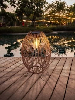 Ledsolarlamp "Korbinian" Lichtbruin - (H)34 X Ø 19,5 Cm -Home Uitgebreid Winkel nave ledsolarlamp korbinian lichtbruin h 34 x o 19 5 cm 4