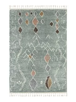 Hoogpolig Tapijt "Delya" Turquoise