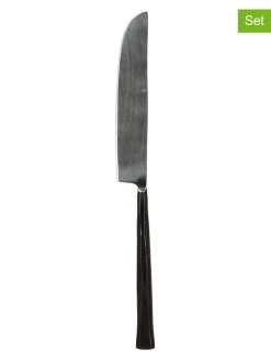 6-delige Set: Dinermessen Zwart