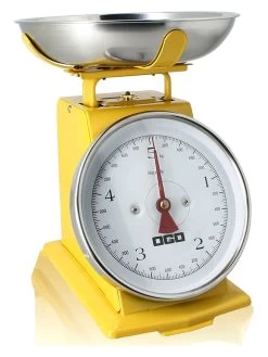 Keukenweegschaal Geel - (B)21 X (H)24,5 X (D)16,5 Cm