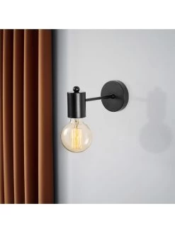 Wandlamp "Hexa" Zwart - (B)6 X (H)10 Cm