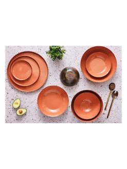 Serveerbord "Origin" Terracotta - Ø 30 Cm -Home Uitgebreid Winkel origin serveerbord origin terracotta o 30 cm 5
