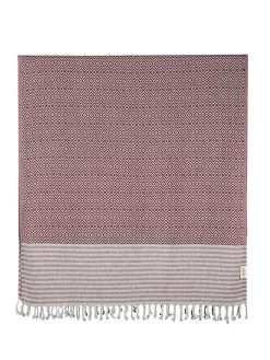 Hamamdoek "Fenomen" Bordeaux - (L)190 X (B)105 Cm -Home Uitgebreid Winkel ottoman hamamdoek fenomen bordeaux l 190 x b 105 cm 2