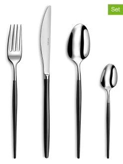 24-delige Bestekset "Amefa" Zilverkleurig/zwart