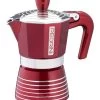 Espressokoker "Infinity Passion" Rood/zilverkleurig - 2 Koppen -Home Uitgebreid Winkel pedrini espressokoker infinity passion rood zilverkleurig 2 koppen