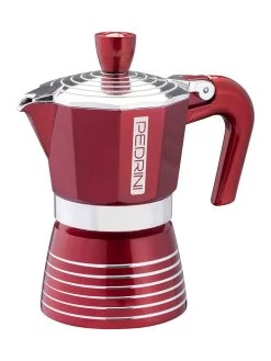 Espressokoker "Infinity Passion" Rood/zilverkleurig - 2 Koppen