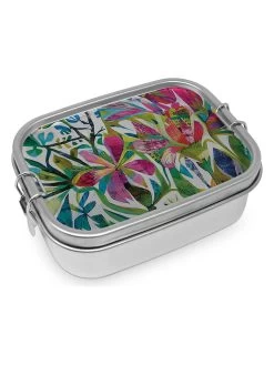 Lunchbox "Cuzco" Zilverkleurig/meerkleurig- (B)16,5 X (H)6 X (D)14 Cm