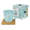 Mok "Scandic Leaves" Blauw - 350 Ml -Home Uitgebreid Winkel ppd mok scandic leaves blauw 350 ml
