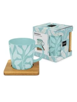 Mok "Scandic Leaves" Blauw - 350 Ml