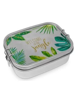 Roestvrijstalen Lunchbox "Jungle" - (B)16,5 X (H)6 X (D)14 Cm