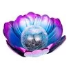 Decoratieve Ledsolarlamp "Lotus" Blauw/paars - (H)10 Cm