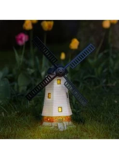 Decoratieve Ledsolarlamp "Windmolen" Meerkleurig - (B)42 X (H)51 X (D)19 Cm -Home Uitgebreid Winkel profigarden decoratieve ledsolarlamp windmolen meerkleurig b 42 x h 51 x d 19 cm 2